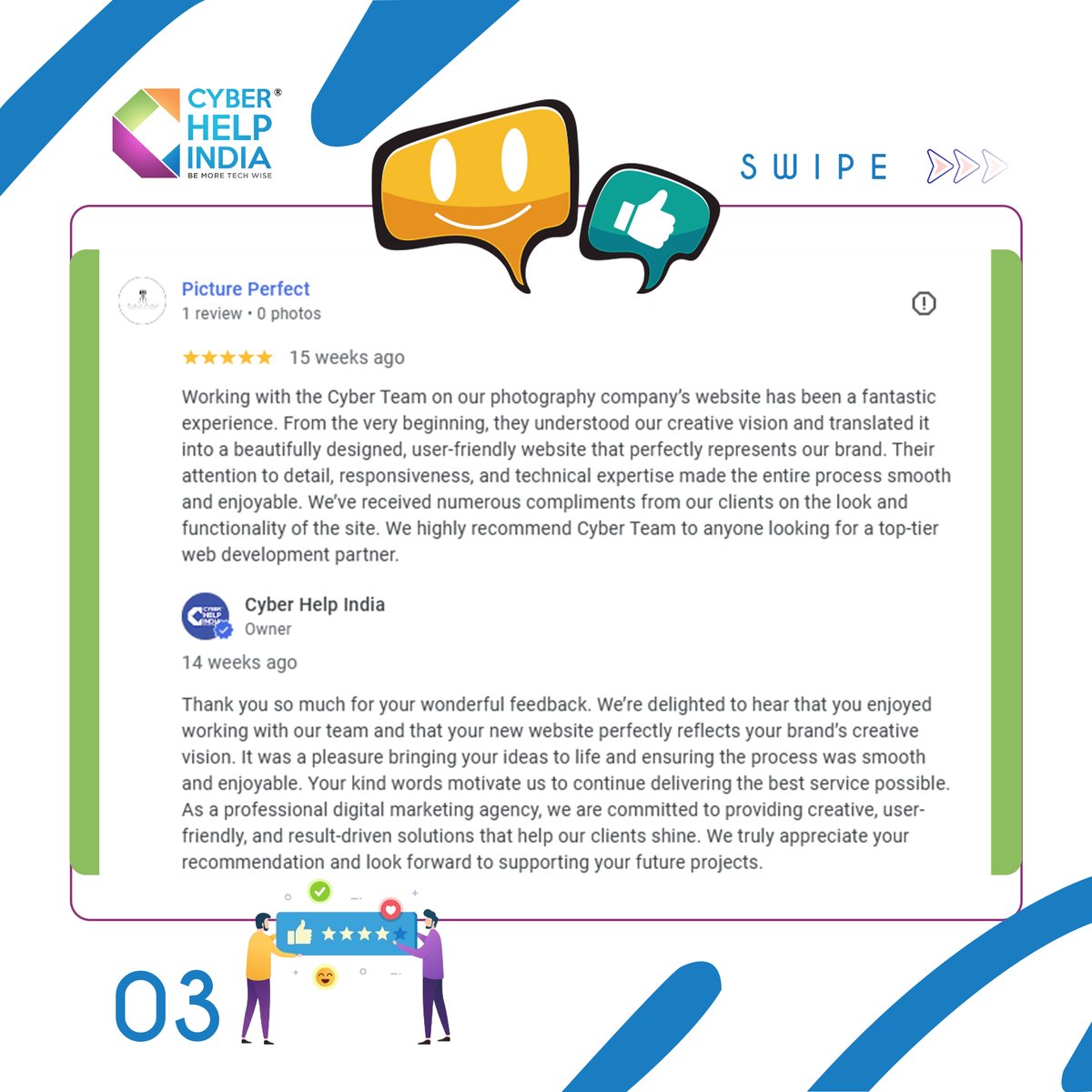 CyberHelpIndia's tweet image. We love hearing from our community!
Check out why people rely on Cyber Help India for their digital needs.

Let&apos;s Talk 9233556555
cyberhelpindia.com
​
#CyberCommunity #CustomerLove #CyberHelpIndia #TechSupport #ReviewSpotlight