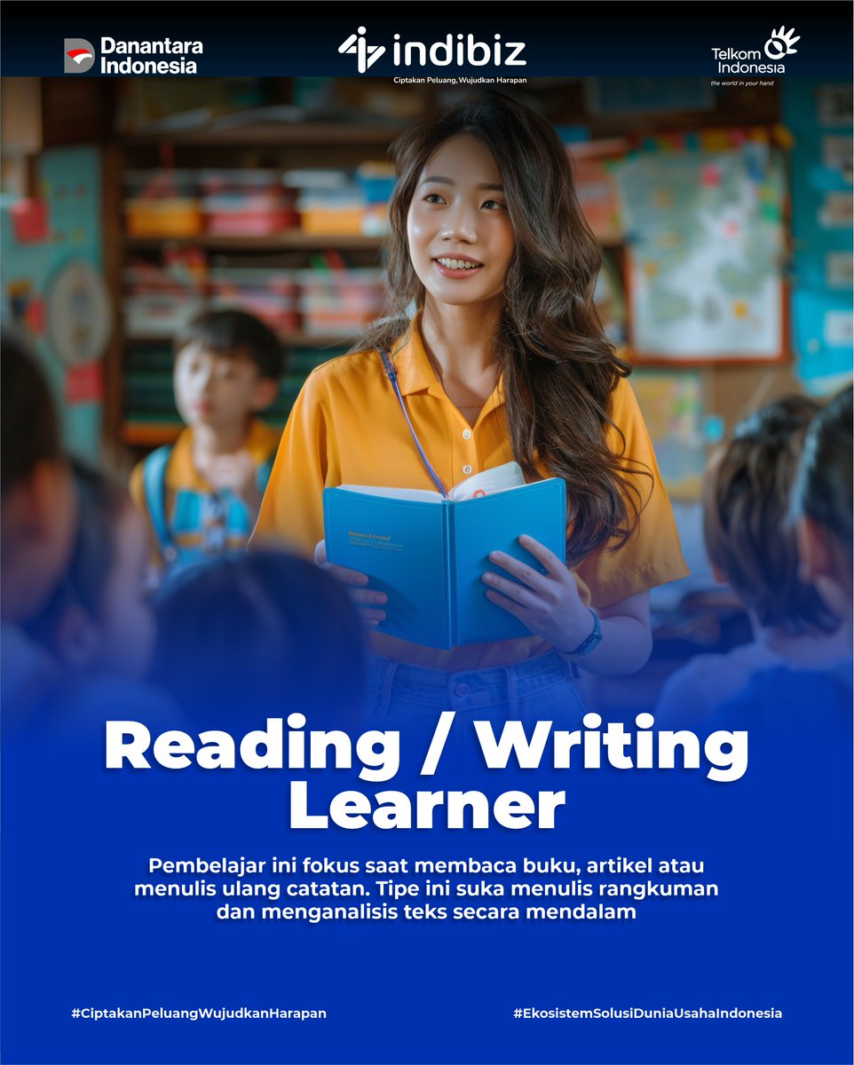 Indibiz_jtdiy's tweet image. Belajar itu bukan soal siapa yang paling cepat paham,
tapi siapa yang paling tahu caranya belajar💡

Kenali dulu dirimu, biar proses belajarmu makin bermakna ✨
Kamu sendiri, tipe belajar yang mana? Tulis di kolom komentar yaaa👇🏻

#Indibiz #Indibizjtd #PijarSekolah