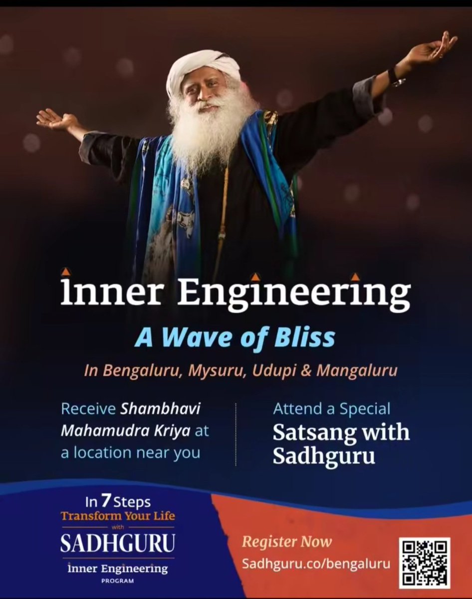 Honnashree1's tweet image. Register now 🙏🙌💥
#InnerEngineering for the inner welbelling