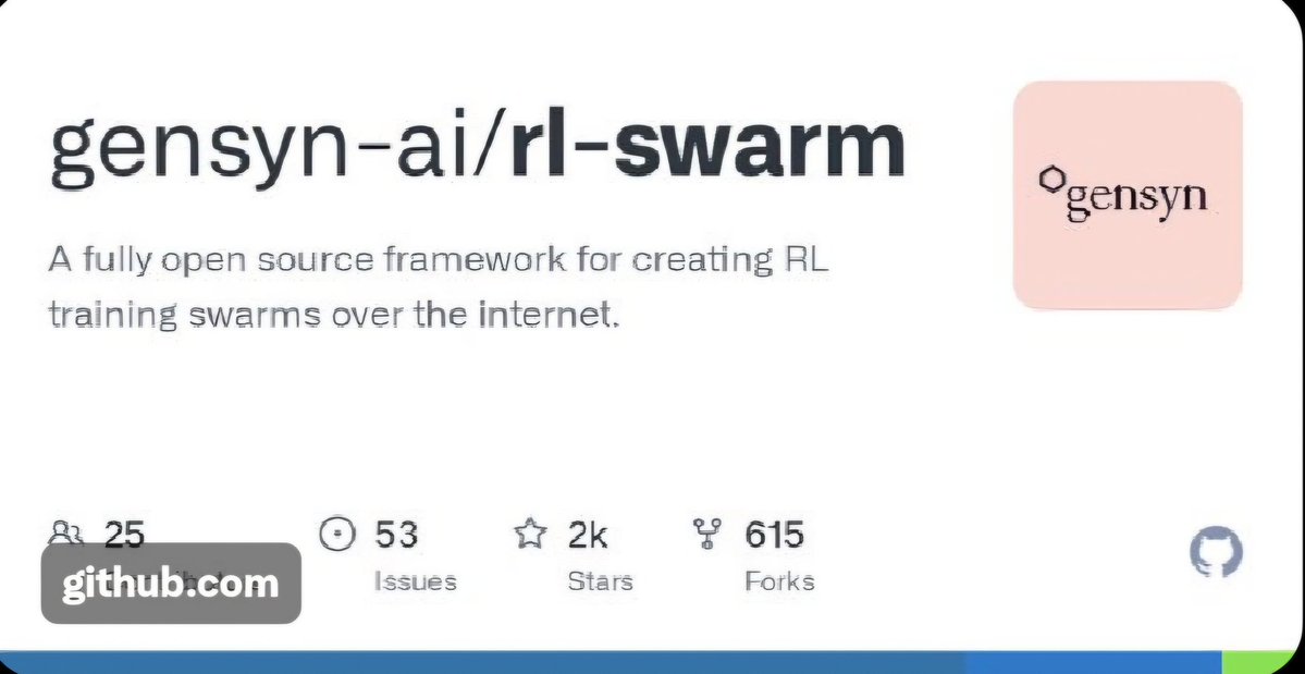 what <a href="/gensynai/">gensyn</a> RL-Swarm actually solves

imagine instead of training one giant model on a massive cluster with industrial GPUs, RL-Swarm lets a bunch of normal computers train together, share what they learned and improve as a group.

• many computers learning together = fast,