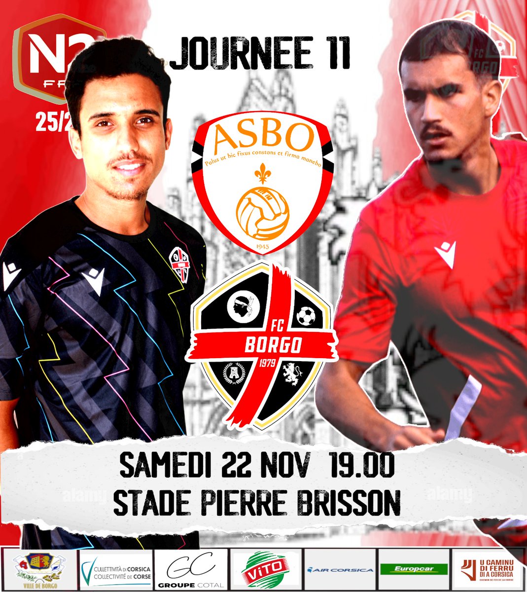 fcbastiaborgo's tweet image. National 2
Journée 11
⚔️ @ASBeauvaisOise
📅 Samedi 22 novembre
⌚️19h00
🏟 Stade Pierre-Brisson
Forza Lioni, forza FCB ❤️🖤