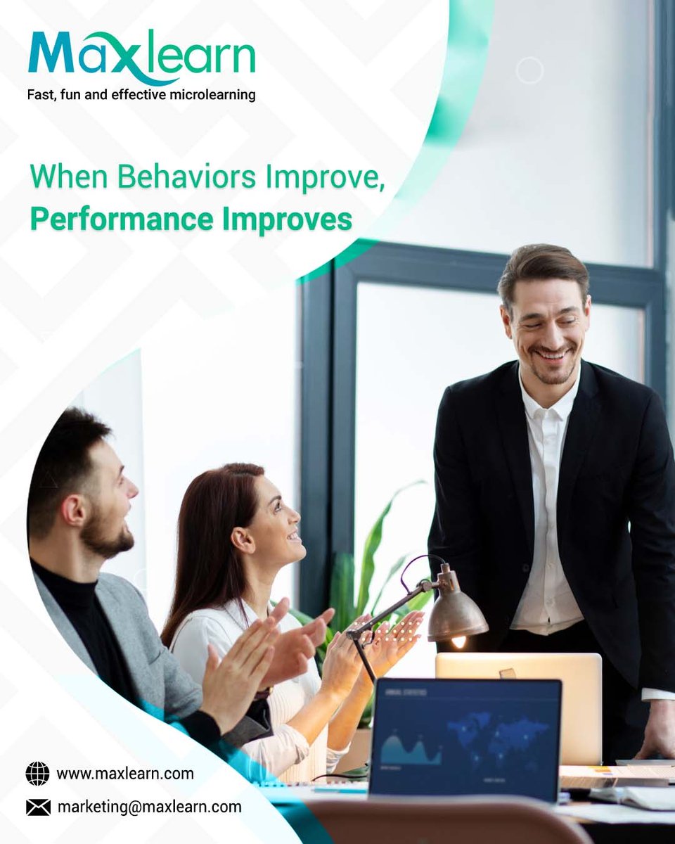 maxlearn_global's tweet image. When Behavior Drives Performance
Employees who adopt better behaviors perform better—MaxLearn helps make this consistent. To know more... maxlearn.com/request-a-demo/

#SpacedRepetitionROI #ScenarioBasedLearning #learningretention #MobileLearning #AITraining #TrainingROI
