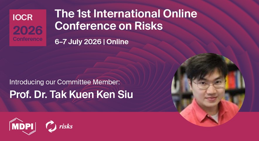 Risks_MDPI's tweet image. #IOCR2026 🎯 Welcoming Distinguished Committee Member

Prof. Siu from Macquarie University will be lending his extensive expertise to review submissions for our dedicated Session 2. #ActuarialScience

🔍 brnw.ch/21wXCdY

#IOCR #CallForPapers #Conference #RisksMDPI
