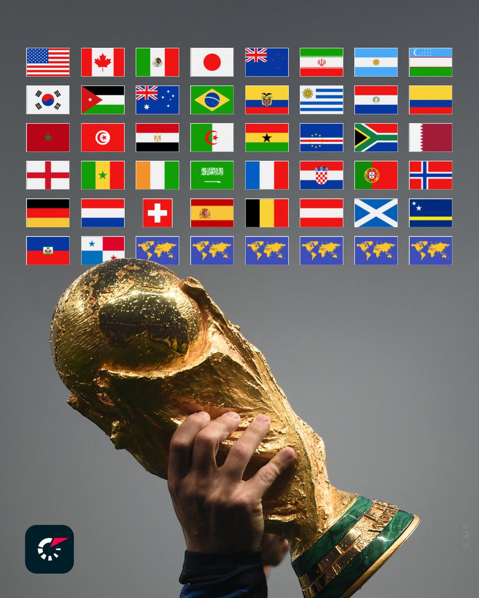 Flashscorecom's tweet image. Is your country on the plane to Canada, Mexico and the USA next summer? 🛫