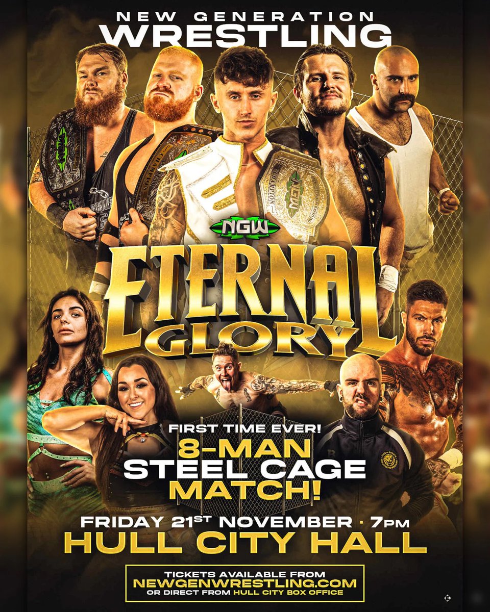This Friday, at Hull City Hall, the True <a href="/NGWrestlingUK/">NGW- New Generation Wrestling</a> Champion will continue his legendary undefeated streak.

Can anyone defeat Ace Matthews for the most coveted prize in NGW history?

Oh, there's an 8-man steel cage match, too.

🎟️newgenwrestling.com/products