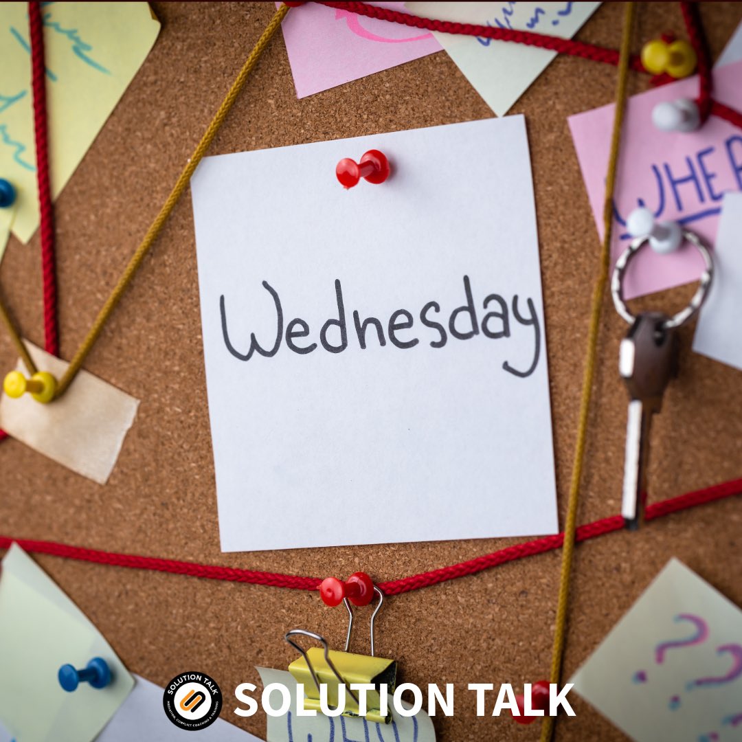 Midweek check-in 

Tensions can build as the week goes on -  small misunderstandings, different priorities, crossed wires.

#WorkplaceMediation helps colleagues talk it through, rebuild trust &amp; refocus on what really matters.

#Mediation #ConflictResolution #SolutionTalk