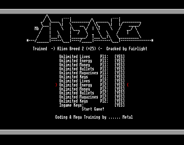 CracktroBot's tweet image. Footballer of the Year (1986) - Crack: Rambo - #Commodore64
Kick Off &amp;amp; Extra Time (1989) - Crack: The Accumulators (ACC) - #Amiga
Moon Strike (1988) - Crack: Noise - #Commodore64
Alien Breed II - The Horror Continues (1993) - Trainer (+25): Insane (INS) - #Amiga