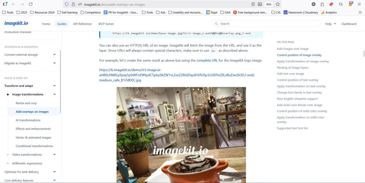 ImagekitIo's tweet image. You can now add image overlays via URL. ImageKit will fetch the image from any HTTP(S) link, whether the file is hosted in ImageKit or elsewhere, and use it as a layer. 

It’s live. Give it a try.

Learn more: imagekit.io/docs/add-overl…