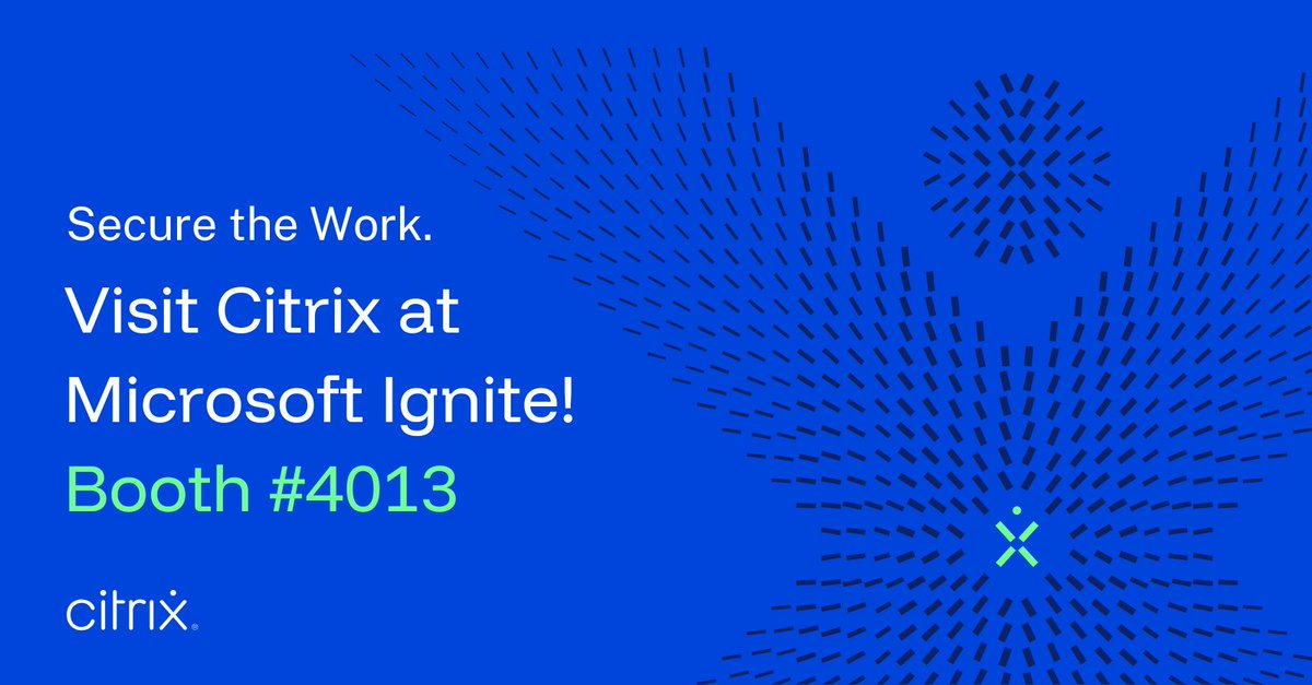 It's #MSIgnite week! Don't forget to check out the <a href="/Citrix/">Citrix</a> booth (#4013) to see all the latest ways we're helping customers #SecuretheWork. Get more booth info, session details, and more here: spr.ly/60177gWL7