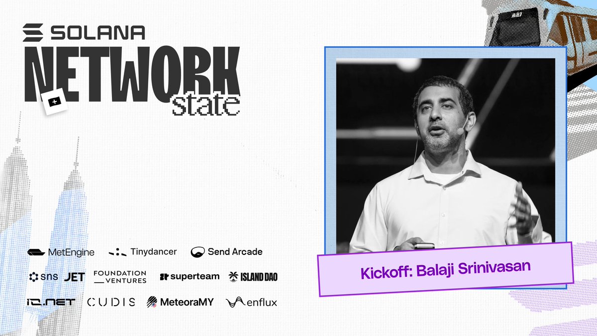 Solana Network State 启动海报，Featuring Balaji Srinivasan