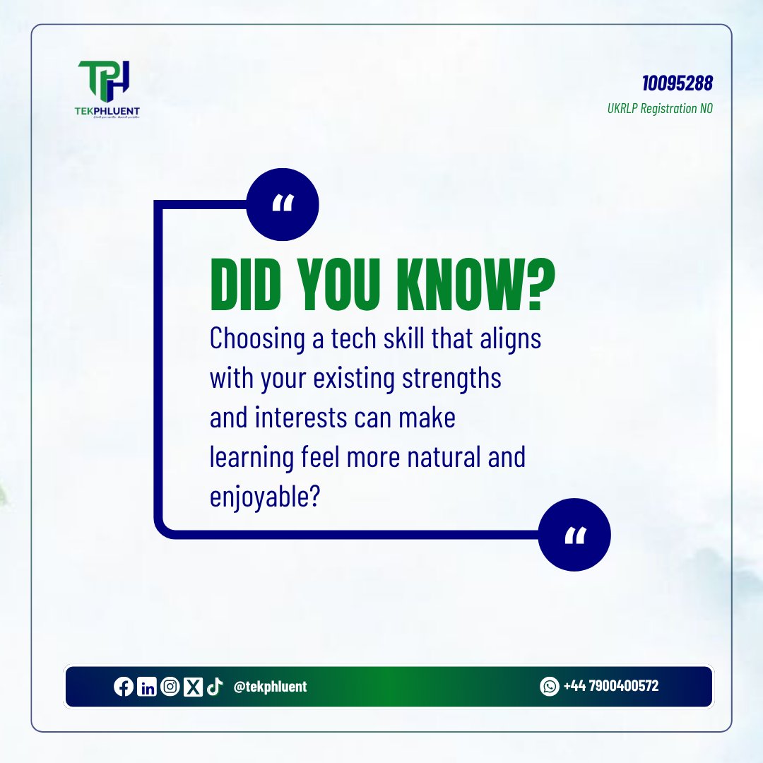 tekphluent's tweet image. Learning feels easier when you choose a tech skill that matches your strengths and interests. Grow in a path that fits you.

Home Secretary Tesco Nigerians Jocks Scotland #ImACeleb #TechLearning #TekPhluent