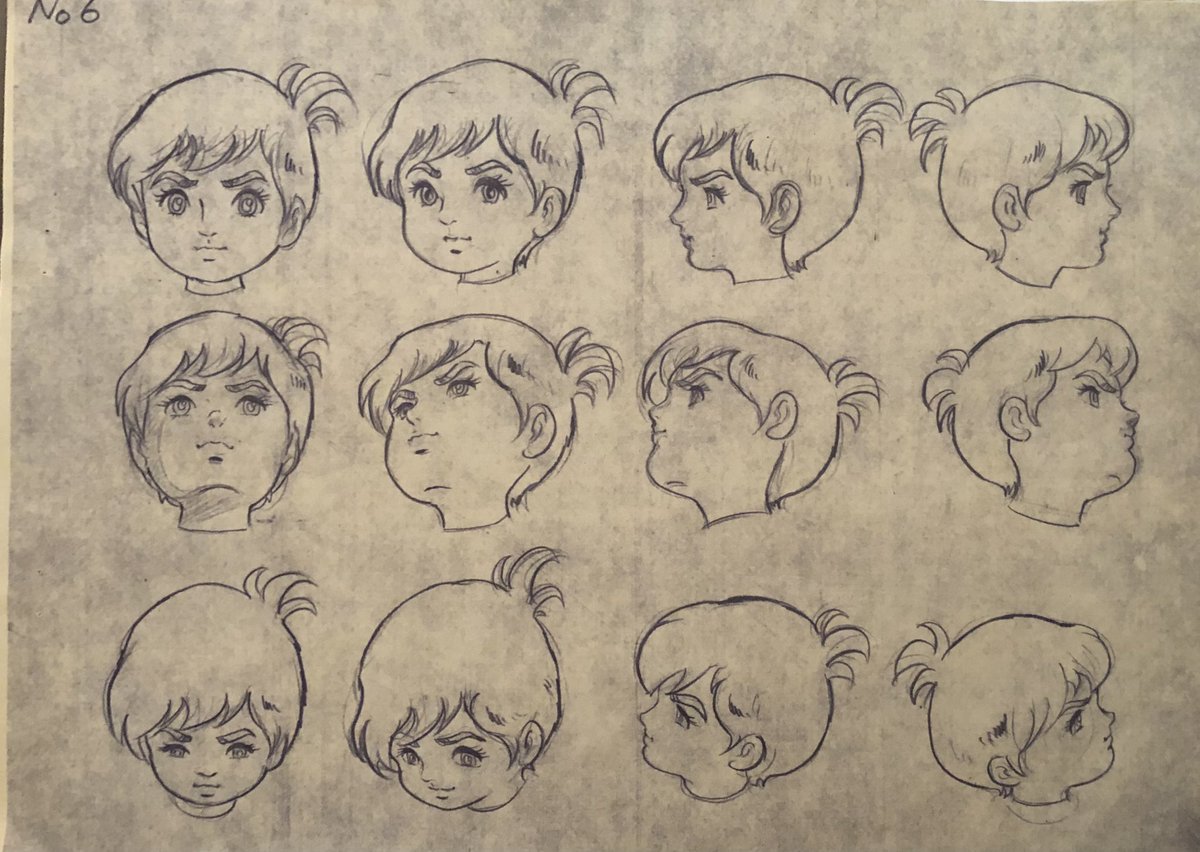 フリーレンのアオリ絵でいちばん参考になるのは田中英二さんの描いた『チャー研』の設定表だと思う。丸顔だし。