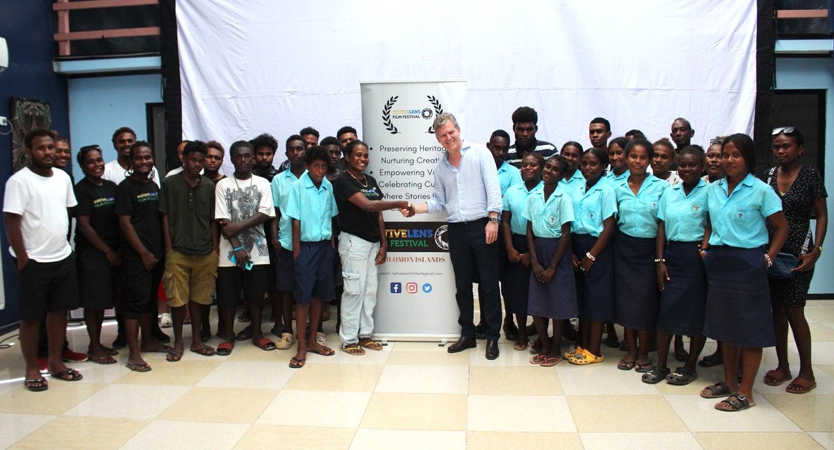 BHCHoniara's tweet image. 🧵We're delighted to support the @NativeLenSI that kicks off at the National Art Gallery in Honiara today.

The film festival involves 2 days open screening of films produced on the importance of the ocean, from the region and Solomon Islands.