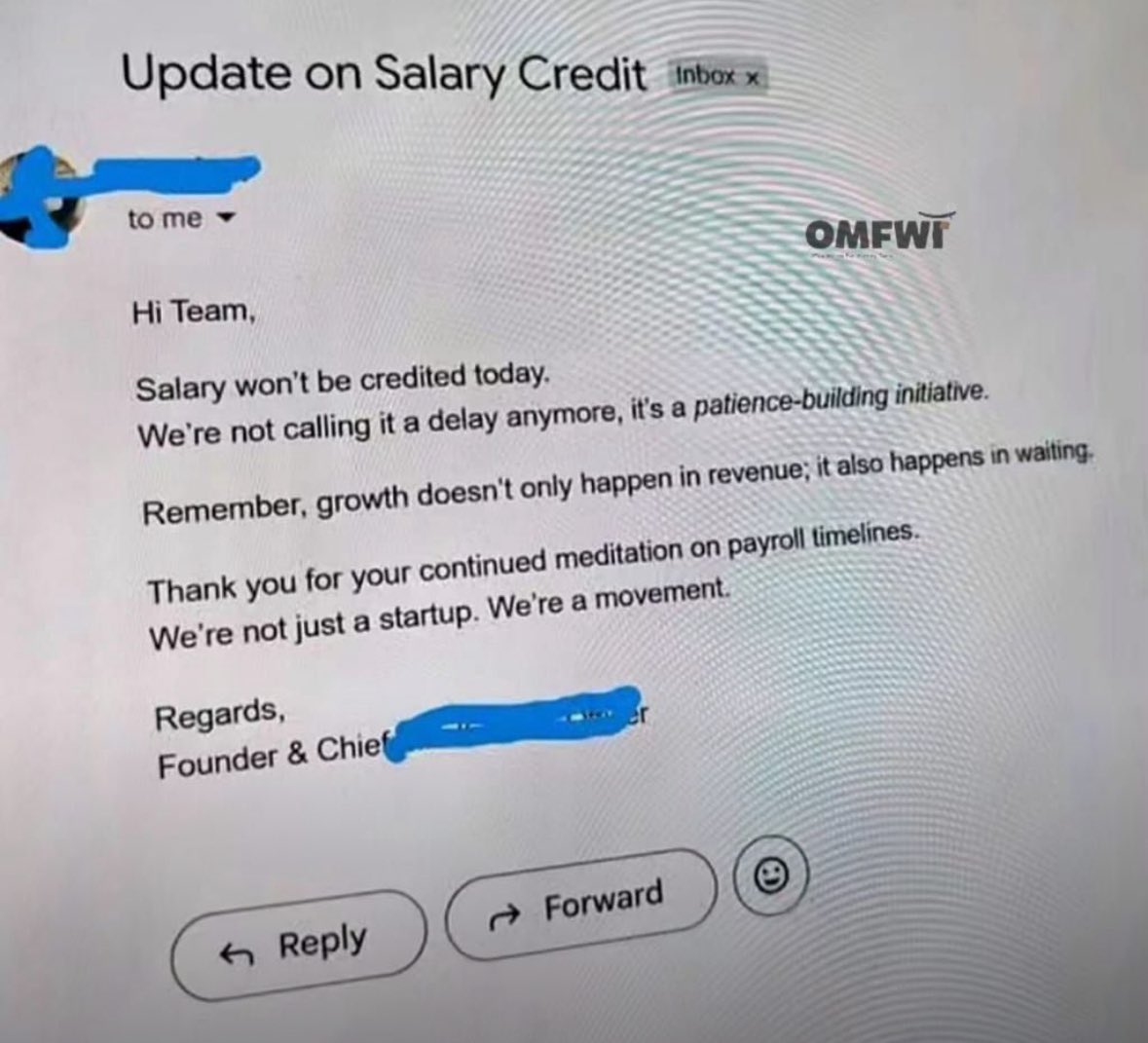 hannytalker's tweet image. How would you react if your organization sends you this mail.