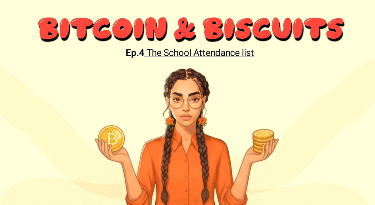Mareshahweb3's tweet image. Bitcoin &amp;amp; Biscuits Ep. 4  “The School Attendance List” 👩🏽‍🏫📝 → Decentralization

Back in secondary school, we had this one teacher that loved attendance more than air.
Every morning she’d march into the class with her big notebook like,
“Let’s see who truly came to school or who…