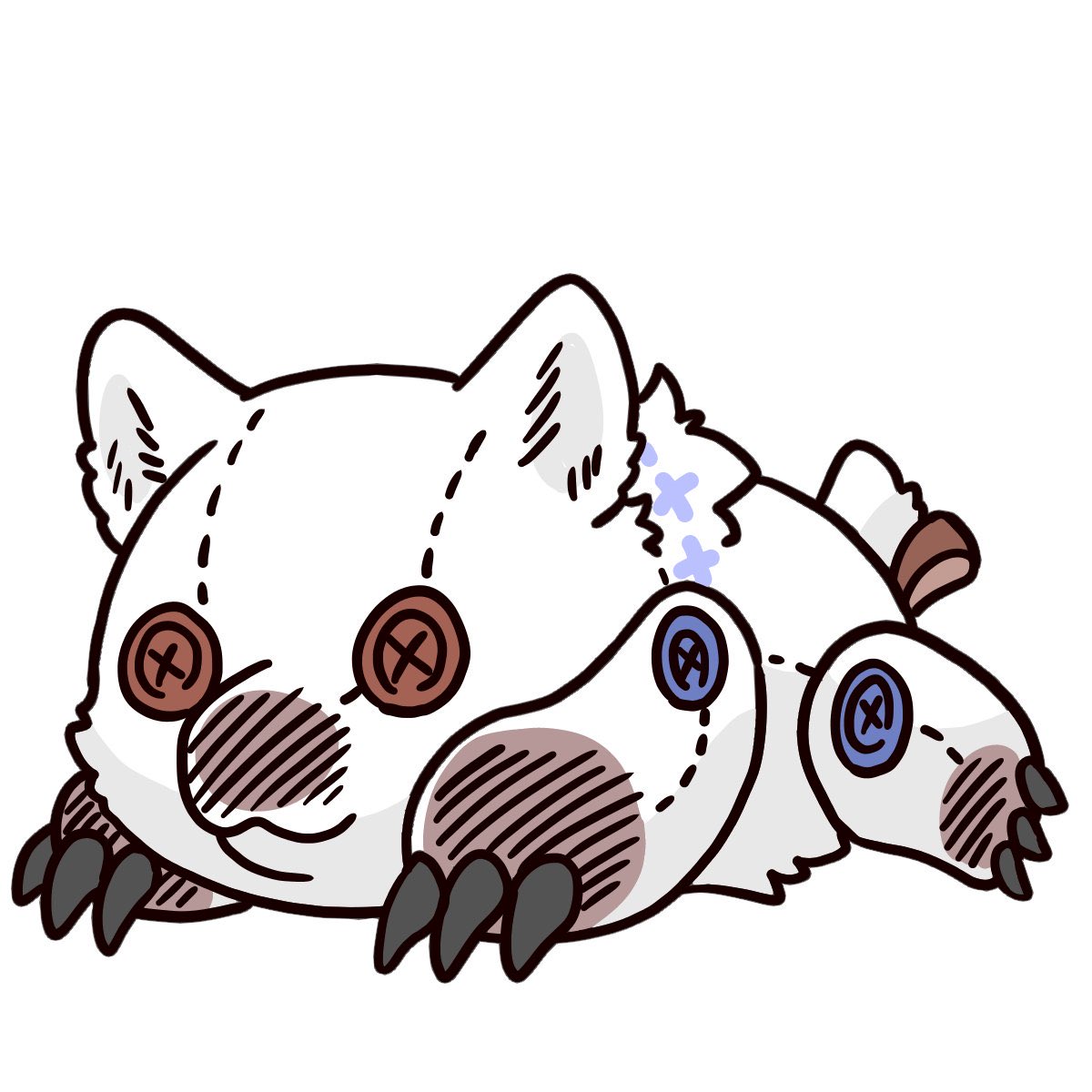 smallanimalgame's tweet image. ここに、ただのぬいぐるみがあるでしょ？

エフェクトを少し描き足してあげるだけで……とたんに深みが出るな

#状態変化 お絵描きなどに
身近なものを元人間にしよ！
引用元は元人間を主軸にお話が回るフリーゲームだよ〜