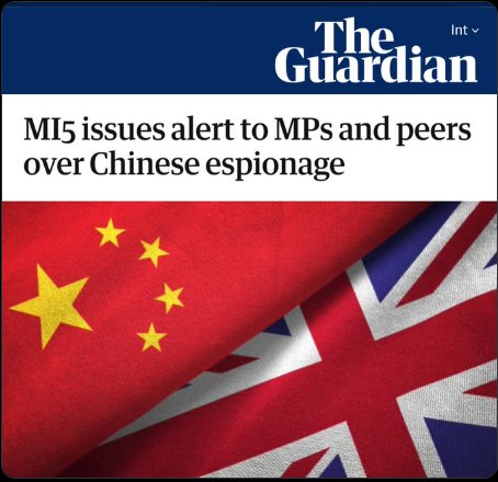 WilliamBro93's tweet image. MI5 has issued an espionage alert to UK MPs &amp;amp; peers, warning that two people linked to China&apos;s Ministry of State Security (MSS) are actively recruiting via LinkedIn. 1/4
#China #SpyAgent #UK #MP
@KresySiberia @xuanku @Radiation_Ages @Midnightcause @mrbcyber @That_isChina