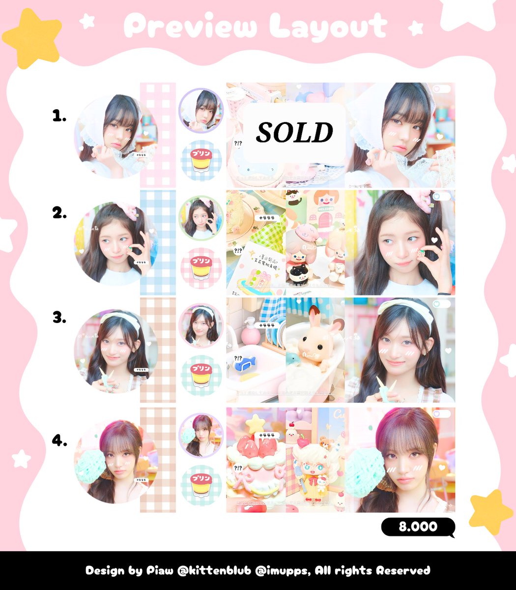 🎀 Help RT { Any interaction are appreciated! 💬}

Layout purin 🍮 ready stock Rei Leeseo Liz ive bisa ditake skrng melalui dm / tele __&lt; 8k 🍭 aja nih #zonauang