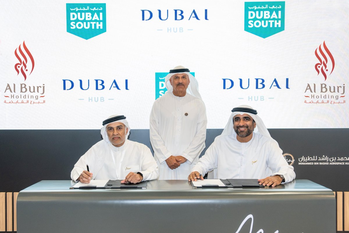 مشروع محمد بن راشد للطيران في دبي الجنوب يوقع اتفاقية إستراتيجية مع البرج القابضة، المشغّل لدبي هب في العاصمة البريطانية لندن، وهو مركز متخصص يقدّم خدمات استشارية وتنفيذية متكاملة للمستثمرين والشركات والأفراد حول العالم، وتهدف الاتفاقية إلى تعزيز سهولة الوصول إلى منظومة الطيران
