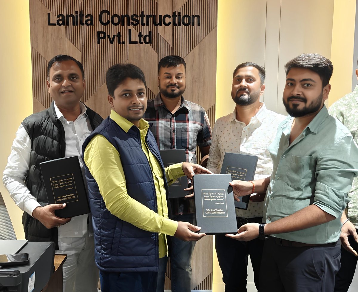 varunHelp's tweet image. प्रिय मित्र Ar Nityanand Kumar जी के नये प्रतिष्ठान Lanita Construction Pvt.Ltd के उद्घाटन में शामिल हुआ।