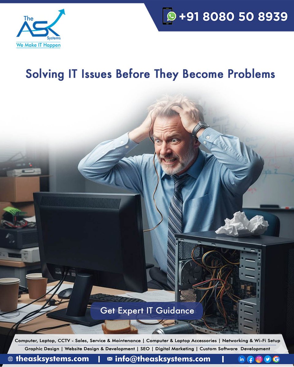 theasksystems's tweet image. 𝗞𝗲𝗲𝗽𝗶𝗻𝗴 𝗲𝘃𝗲𝗿𝘆 𝘄𝗼𝗿𝗸𝗱𝗮𝘆 𝘀𝗺𝗼𝗼𝘁𝗵𝗲𝗿 𝗯𝘆 𝗽𝗿𝗲𝘃𝗲𝗻𝘁𝗶𝗻𝗴 𝗜𝗧 𝗶𝘀𝘀𝘂𝗲𝘀 𝗯𝗲𝗳𝗼𝗿𝗲 𝘁𝗵𝗲𝘆 𝗶𝗻𝘁𝗲𝗿𝗳𝗲𝗿𝗲 𝘄𝗶𝘁𝗵 𝘆𝗼𝘂𝗿 𝗿𝗼𝘂𝘁𝗶𝗻𝗲!

Call or WhatsApp Us on:
wa.me/918080508939 

#ITSupport #AMCSolutions #BusinessContinuity