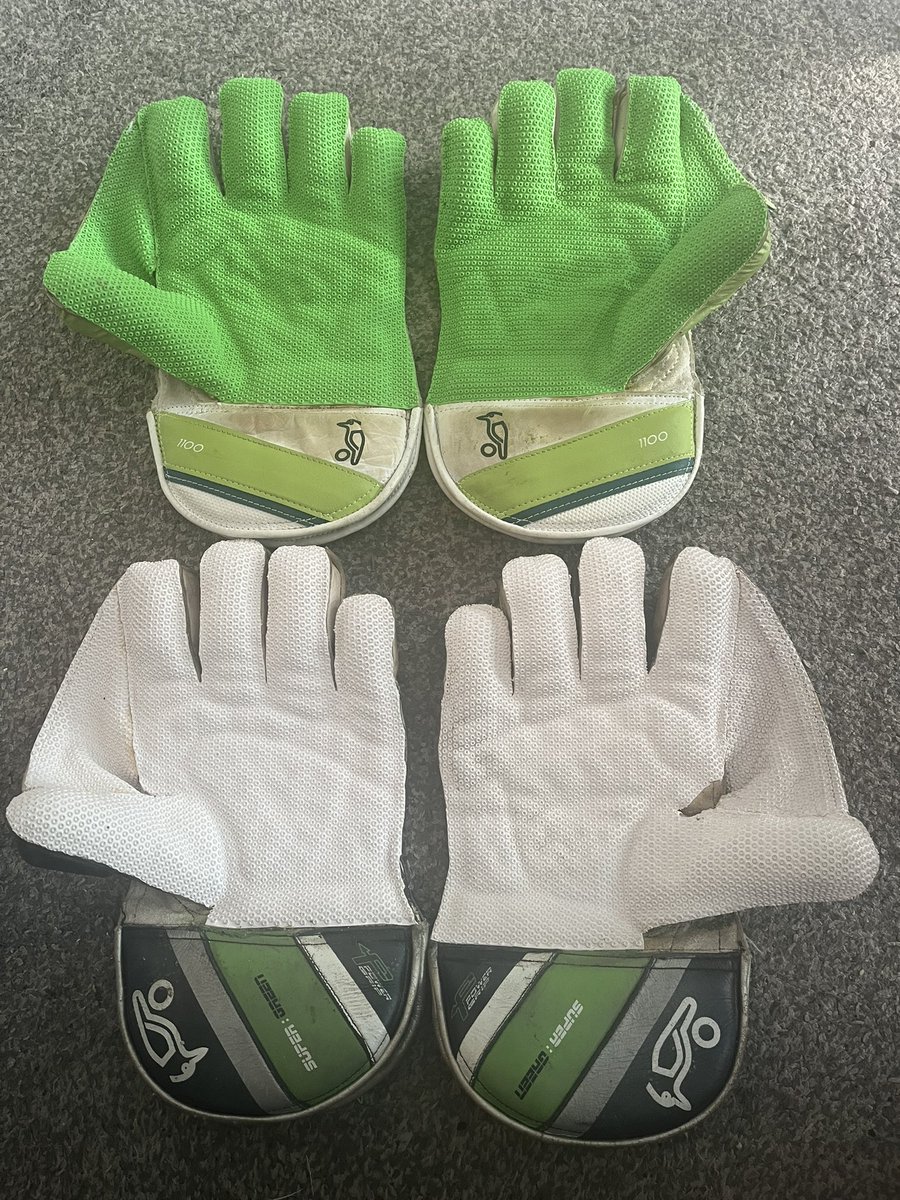 These came in &amp; provided another rubber “melt” challenge. So thought a reminder not to store your gloves face/face as the rubber interacts with itself over time . Not in a hot pace equally a cold damp pace.Took some time but they are now ready to go again .<a href="/WK_Union/">Wicketkeeper's Union</a> <a href="/KeeperCourt/">Wicket Keepers Court.</a>