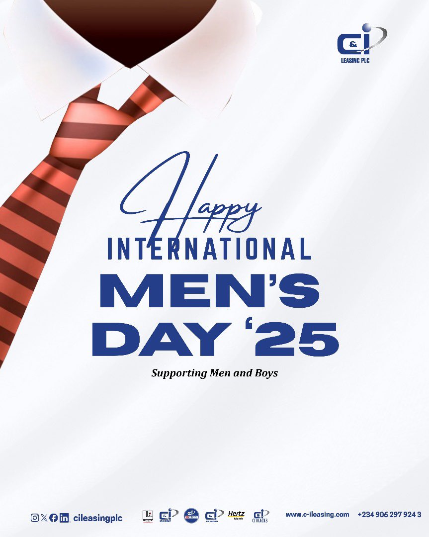 CILEASINGPLC's tweet image. Today, we celebrate the strength, resilience and impact of men everywhere.
Happy International Men’s Day!
Let’s continue supporting men and boys to live healthier, happier and more fulfilling lives.

#InternationalMensDay2025 #SupportingMenAndBoys #CILCares