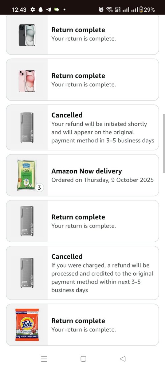 lootupdates4u's tweet photo. @amazonIN Hello https://t.co/ATI1kfUZ7g  support I need help my account all order are  delayed or undelivered even I order fridge three time no one care to delivered the product even I mailed to ofm@amazon.in many time no response by team

Please check fridge I order three time 

1/3 https://t.co/drx5LgqLAT