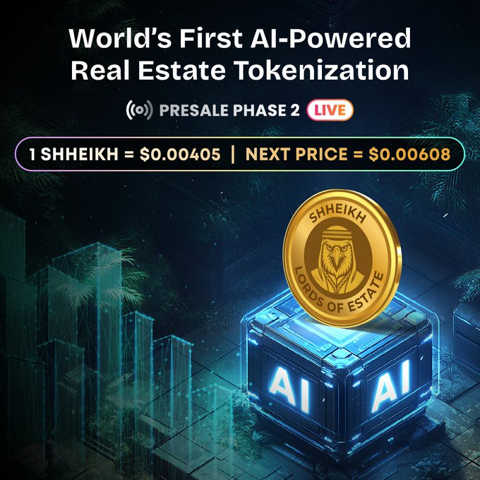 MichaelEMason's tweet photo. Innovation meets utility with SHHEIKH 🔥
AI-backed forecasts + NFT property deeds = next-gen RWA.
Become part of it 👉 https://t.co/YBGPy405m3
#CryptoNews #AI #RWA #FutureOfFinance https://t.co/KSHC6sIsVi