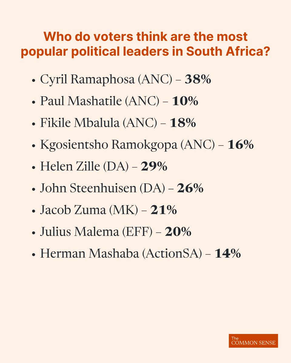 The Common Sense can exclusively reveal brand-new polling data showing that:
- The DA and the ANC are only points apart a year ahead of SA’s definitive local government elections
- South African voters now believe the DA governs better than the ANC
- Patrice Motsepe is the