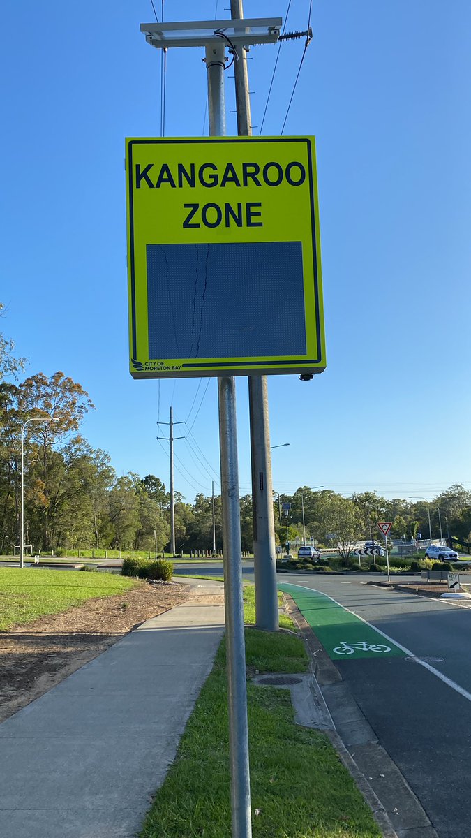 ArcyHoward's tweet image. The polite Australian way of saying “Hey arseholes, slow down” 

#Satire #SafeDriving 
#Conservation #QLD 
#qldpol