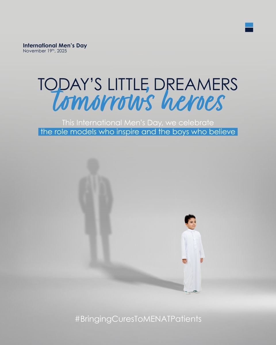 genpharmmena's tweet image. From boys who dream
To men who lead, build, and inspire
This International Men’s Day, we honour those shaping a better future, one step at a time.

#InternationalMensDay #Genpharm #BringingCuresToMENATPatients