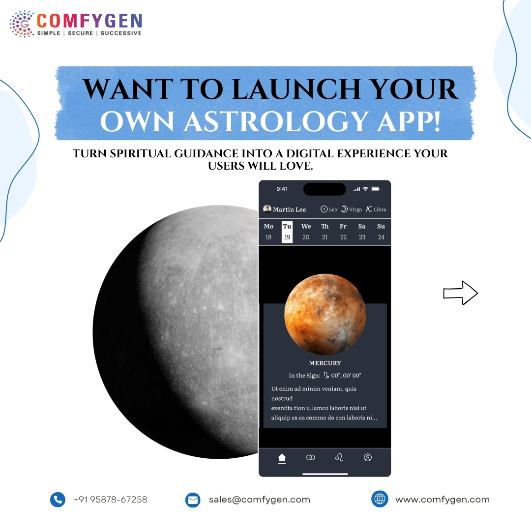 Comfygen_Tech's tweet image. ✨ Build Your Own Astrology App in 7–15 Days!
Kundli • Horoscope • Live Astrologers • Zodiac Match • AI Predictions
Your Vision. Your App. Your Success. 🚀

👉 comfygen.com/astrology-app-…
📩 sales@comfygen.com | 📞 +91 95878-67258