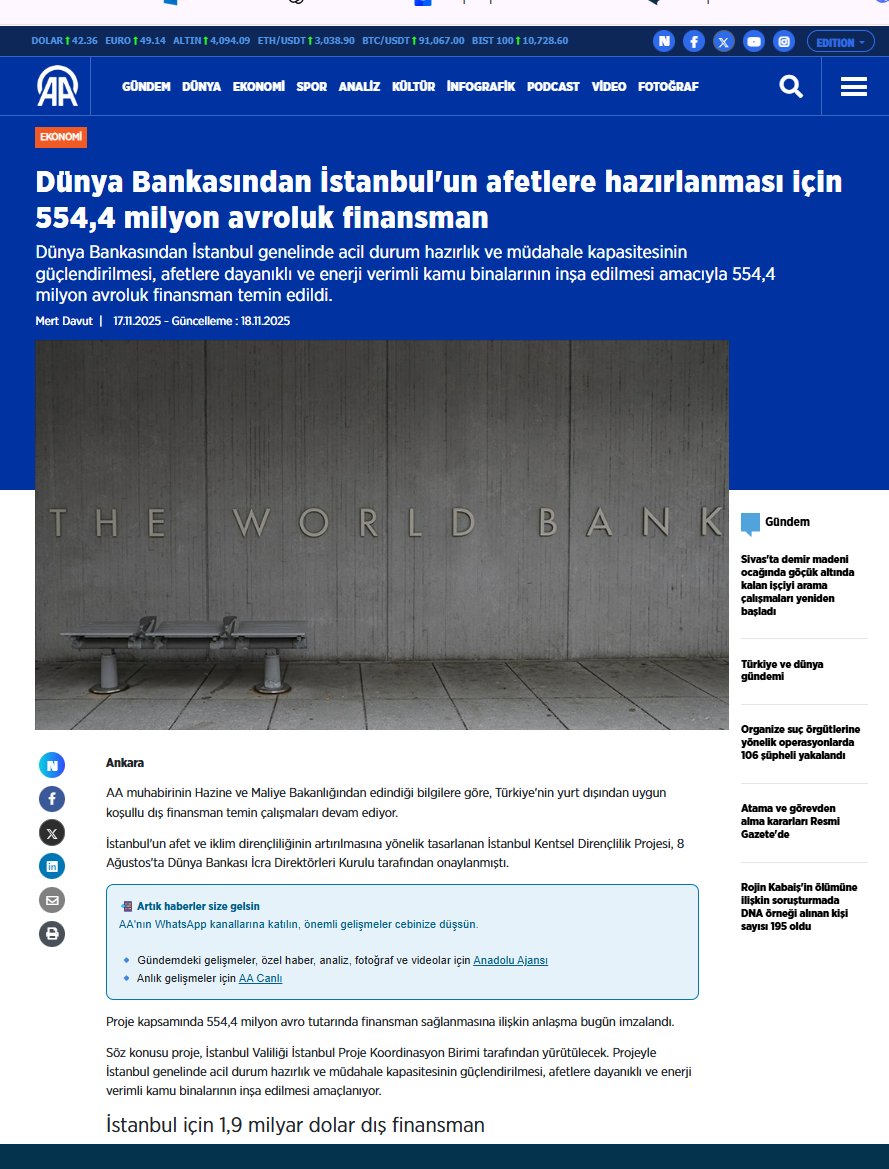 Yazık ki ne yazık !

Bina inşa etmek amacıyla, 
Dünya Bankasından 554,4 milyon avroluk finansman daha temin edilmiş. 
Böylece, Türkiye'nin bu yıl uluslararası kuruluşlardan sağladığı dış finansman tutarı yaklaşık 14,7 milyar dolara ulaşmış.

Yani konut yapmak için bu yıl yaklaşık