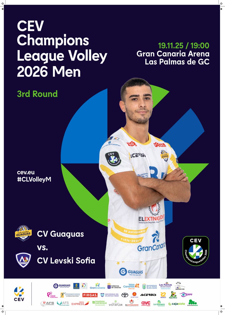 Miércoles europeo. 
En cvguaguas.com pueden ver la Guía Breve con algunos de los datalles para seguir el quinto encuentro de la Champions League que jugarán los tricampeones de la temporada 2024-2025 de Bulgaria y España. 
Los Abonados tendrán acceso libre al GC Arena.