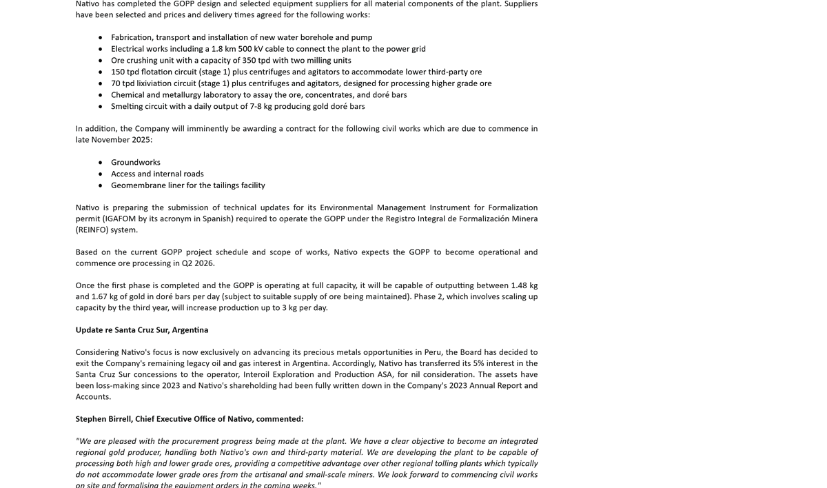 #NTVO - 🙂

Nativo expects the GOPP to become operational and commence ore processing in Q2 2026.

londonstockexchange.com/news-article/N…