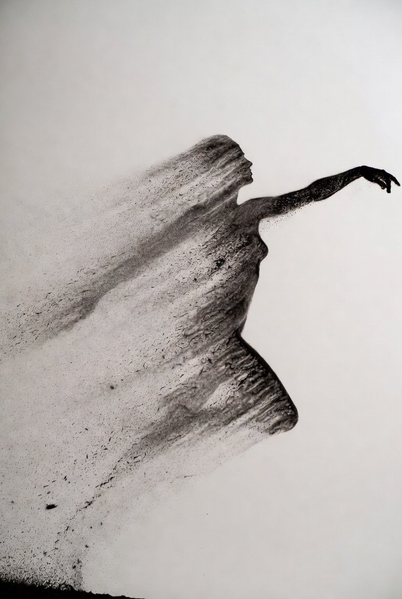 Andrewaiworld's tweet image. Prompt 📢: A minimalist black and white photograph of a charcoal dust figure in a dynamic pose.

#AIart #creativeai #GrokAI #charcoal #GenerativeAI