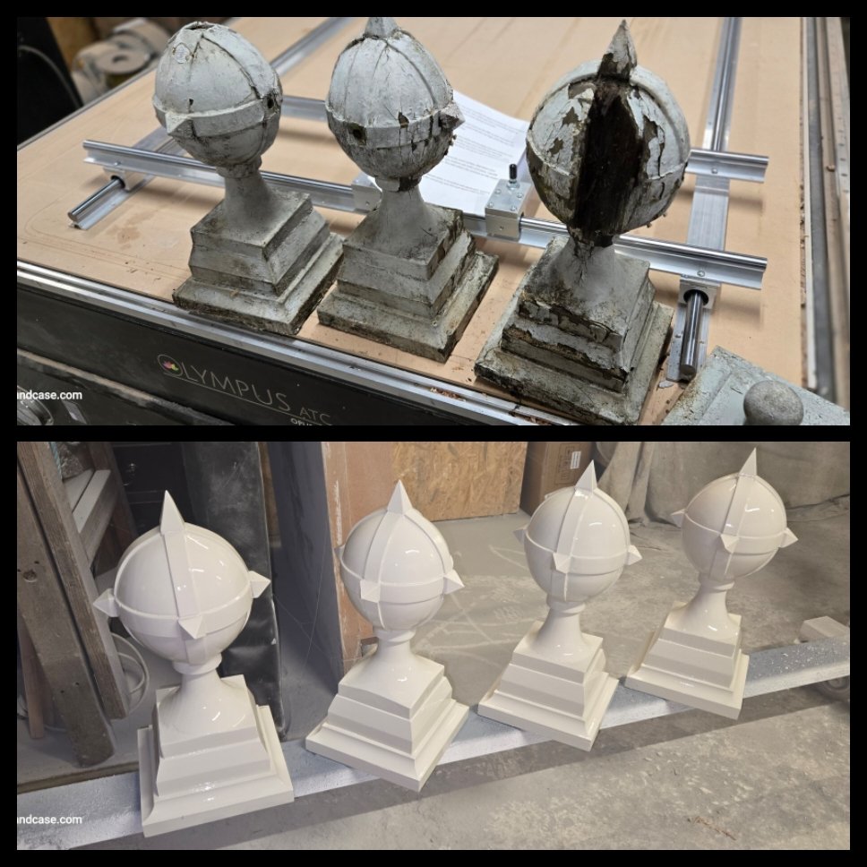 What we removed... What we manufactured to replace them. All in #accoya for guaranteed long service life