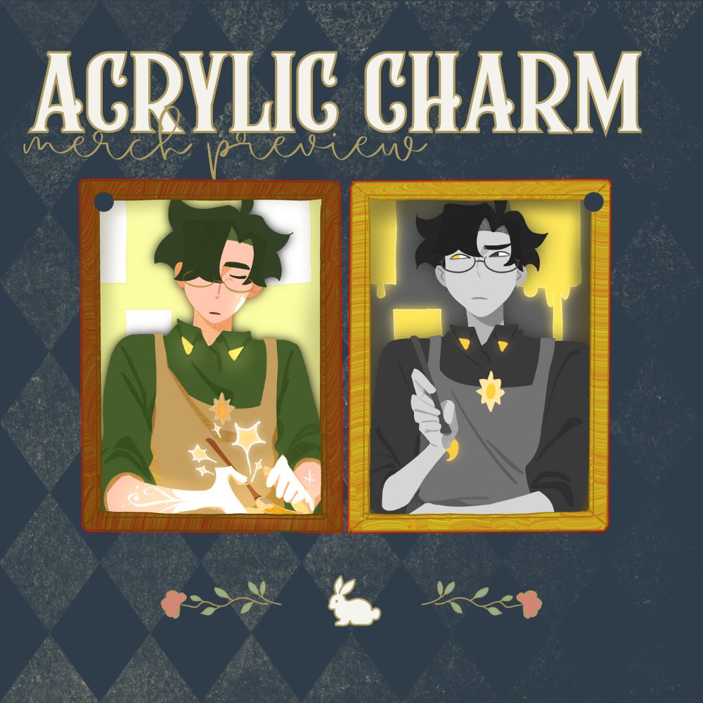 🐇 MERCH PREVIEW 🐇  

Here's a closer look at some of our wares! These photocards and acrylic charm are perfect for adding a sparkle to your day ✨

Photocards by Jaylin Wang, <a href="/sameoldsaturn/">Same Old Saturn</a>, May, <a href="/asfodeltide/">Glogmor</a>, and <a href="/jellytheteawolf/">jellytheteawolf-臣妾做不到</a> 
Acrylic charm by <a href="/saltedgrillfish/">Anji/SALTFSH🐟</a>