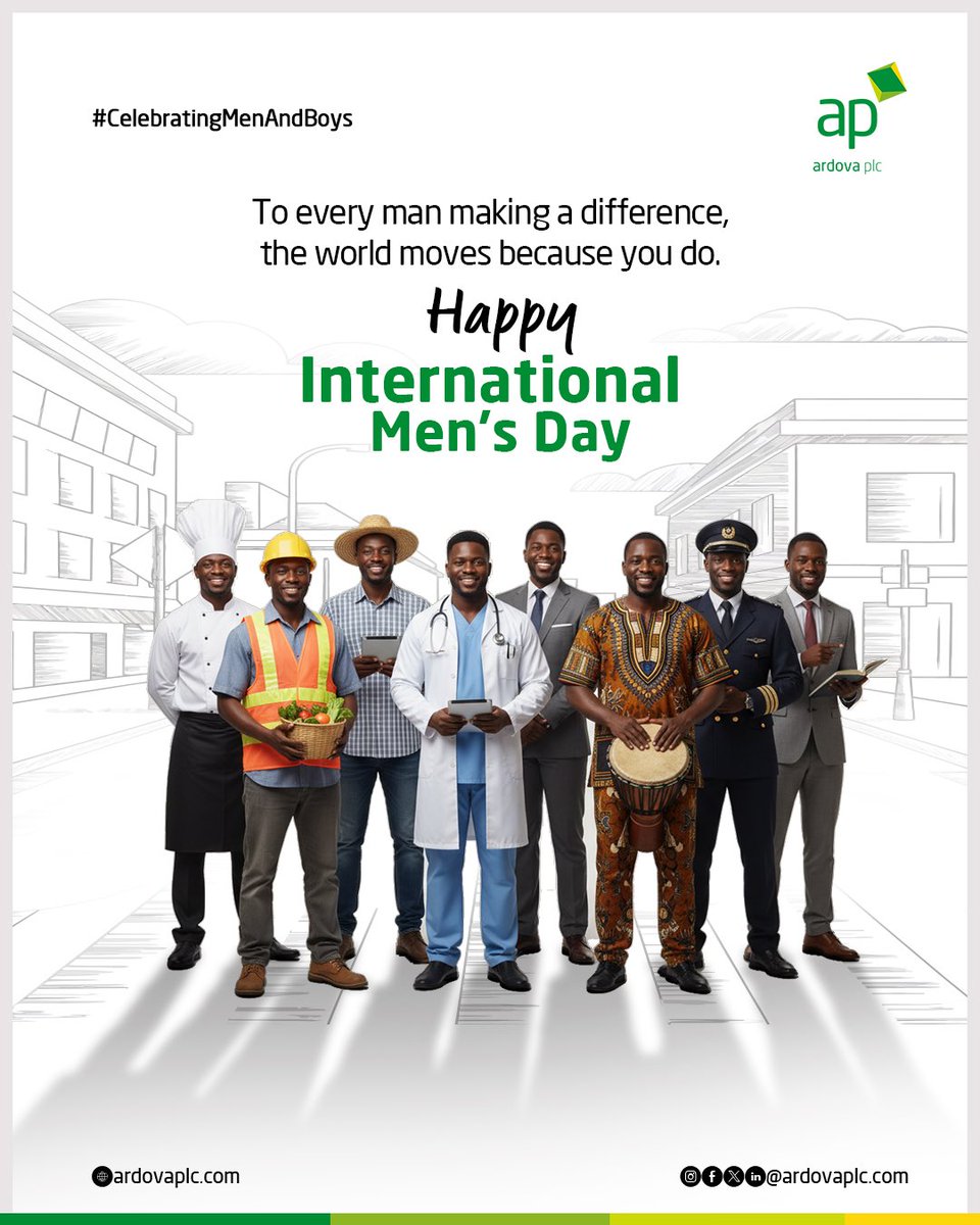 ardovaplc's tweet image. A big shoutout to the incredible men of Ardova Plc!

You&apos;re the energy that fuels our progress, the spark that ignites innovation, and the heart that beats for excellence.

Happy International Men&apos;s Day!

#CelebratingMenAndBoys
#HappyInternationalMensDay
#ArdovaPlc