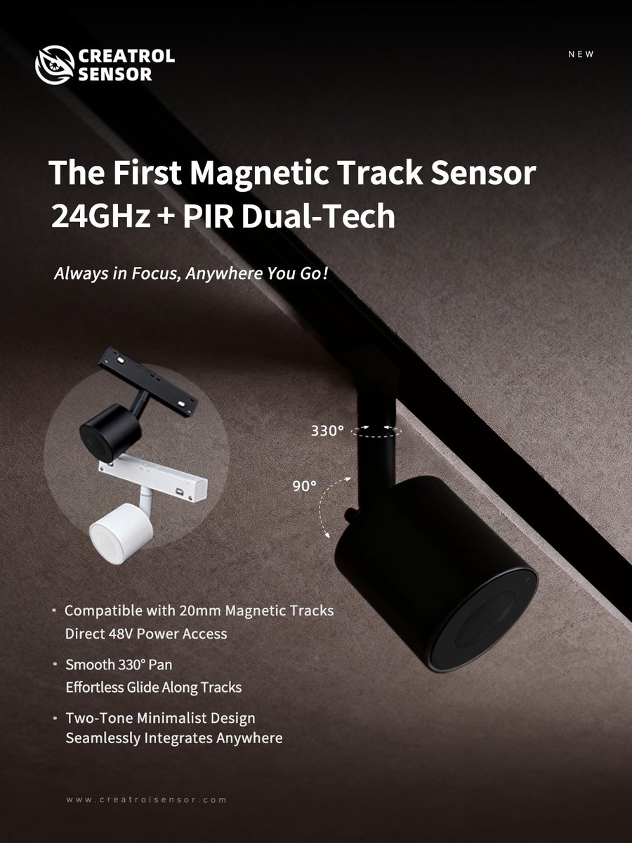 TechCool10's tweet image. Mini Dual-Tech Sensor = PIR + 24GHz Radar 🚀
Self-learning Eagle Eye algorithm filters false alarms  while detecting subtle presence (even static breathing!). Perfect for smart bathrooms/offices.
creatrolsensor.com

#SmartSensors #HomeAutomation #CreatrolSensor