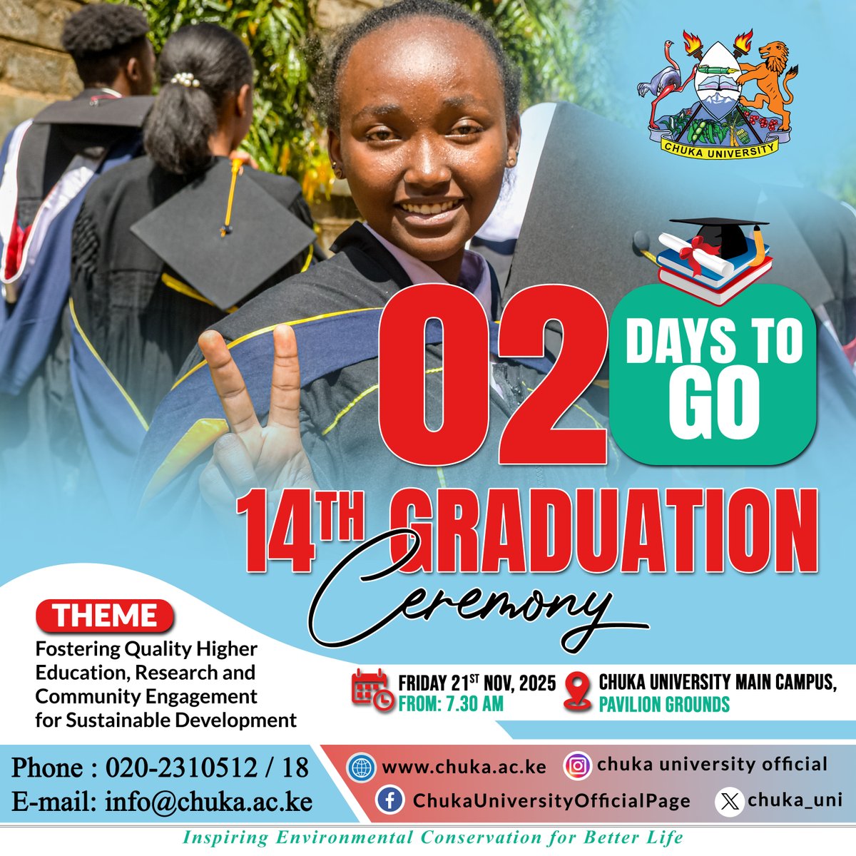 chuka__uni's tweet image. 48 hours away from a dream becoming reality! #knowledgeiswealth #chukauniversity #chukauniclassof2025 chuka.ac.ke