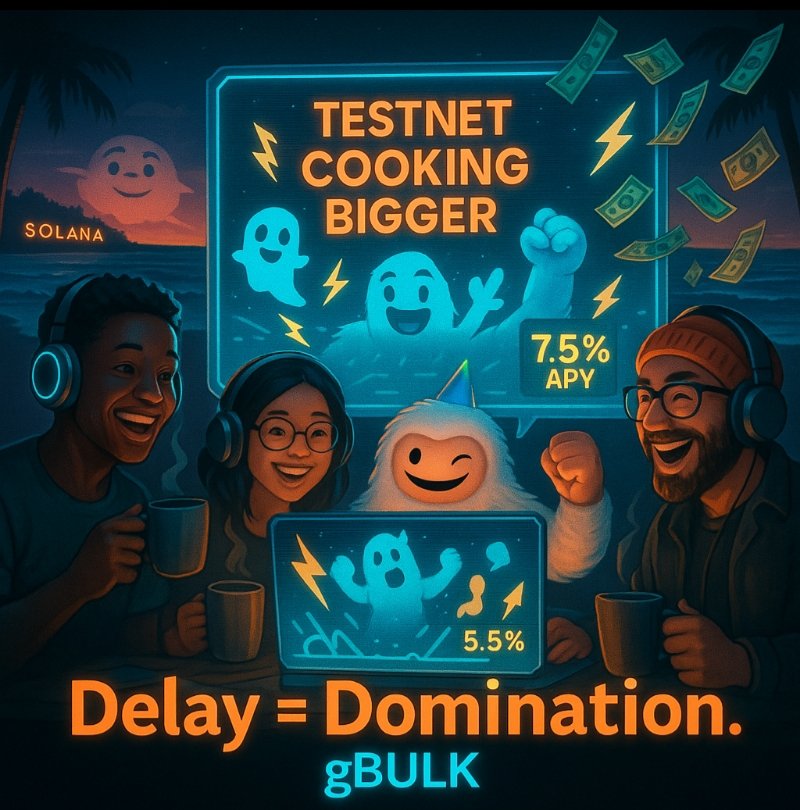 Humphrey_Genius's tweet photo. Testnet “postponed”? My heart skipped too, then I remembered @bulktrade doesn’t drop mid-tier. They’re cooking bigger: 50x leverage, zero gas fills, on-chain books built to shake Solana perps.
Delay? Just aura fuel.
gBULK fam. What’s your “soul left” story?
#SolanaPerps #gBULK https://t.co/xDOeY8o1Z3