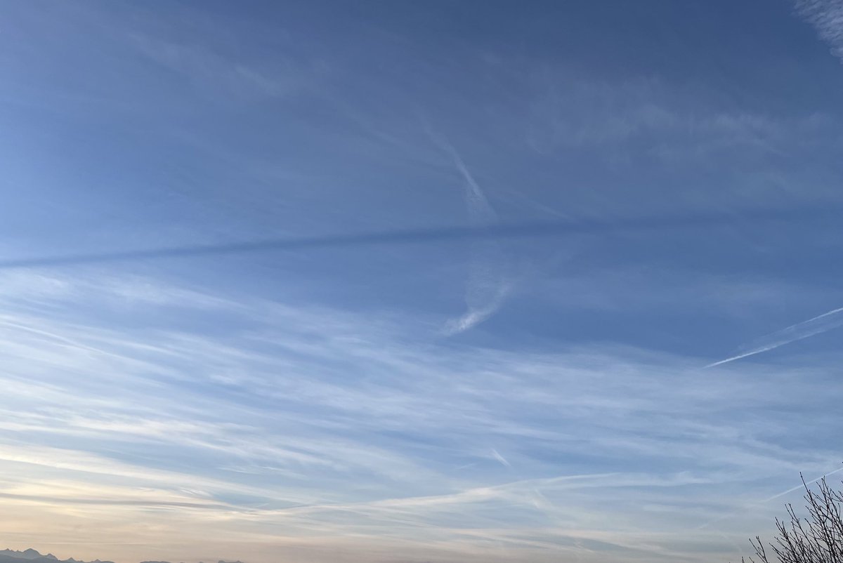 Alba_saluda's tweet image. #GeoEngineering in Zürich. 19.11.25
Der dunkle Streifen ist interessant. Neues Gift?
Es wäre ein sonniger Tag. Aber die Chemiepigs wollen am Abend Regen und Glätte.