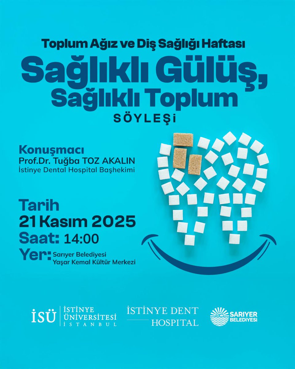 🦷 Sağlıklı Gülüş, Sağlıklı Toplum!

Toplum Ağız ve Diş Sağlığı Haftası kapsamında, ağız ve diş sağlığının önemi, korunma yöntemleri ve doğru bakım alışkanlıkları üzerine düzenlediğimiz söyleşiye tüm komşularımız davetlidir.