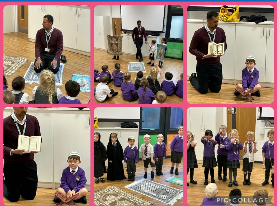 Afrasiab was in school to share his Islamic faith. He led workshops showing us how Muslims pray, sharing his prayer mats, celebrations and teaching some Arabic! A wonderful day of learning and understanding. We look forward to visitors from Hindu and Christian faiths.