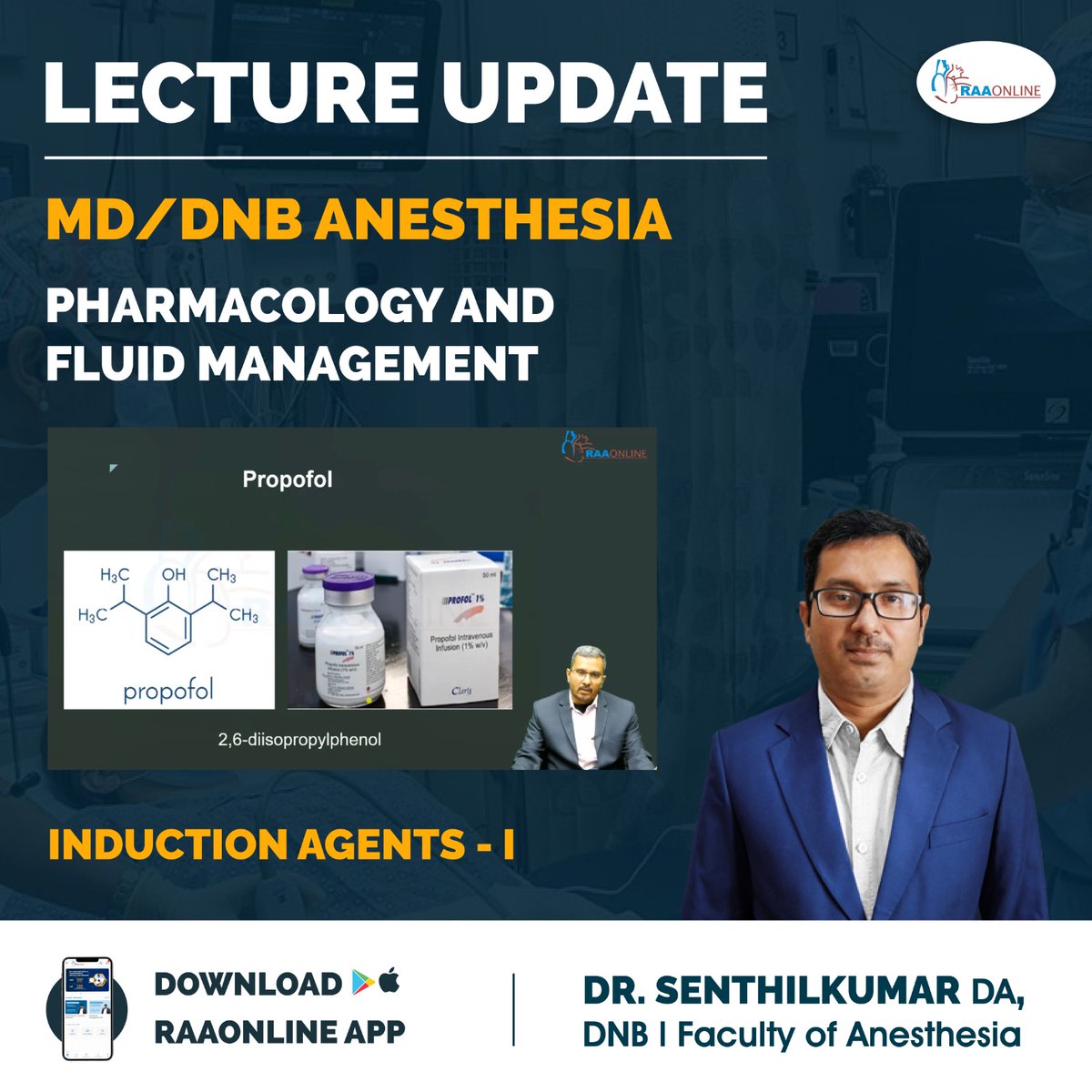 Raaonline's tweet image. Lecture Update in Anesthesia – Induction Agents – I by Dr. Senthilkumar on the RAAONLINE App.
Android: play.google.com/store/apps/det…
IOS: apps.apple.com/in/app/raaonli…
For more Details Contact: +91-9994994266
#Raaonline #freelecture #lectureupdate #medicalstudent #medicaleducation