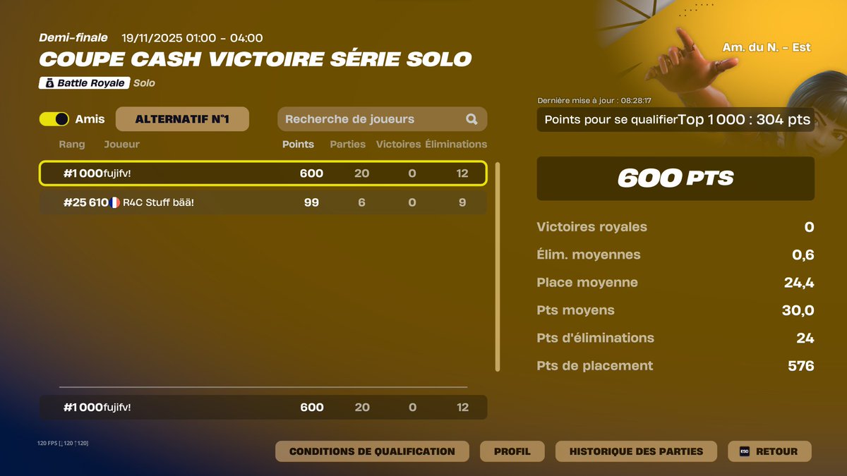 QUAL FINAL TOP 1000 SOLO SERIES NAC AFTER CHEATERS GET BANNED 🐀 (5 retour au lobby jour 2 ct harr)