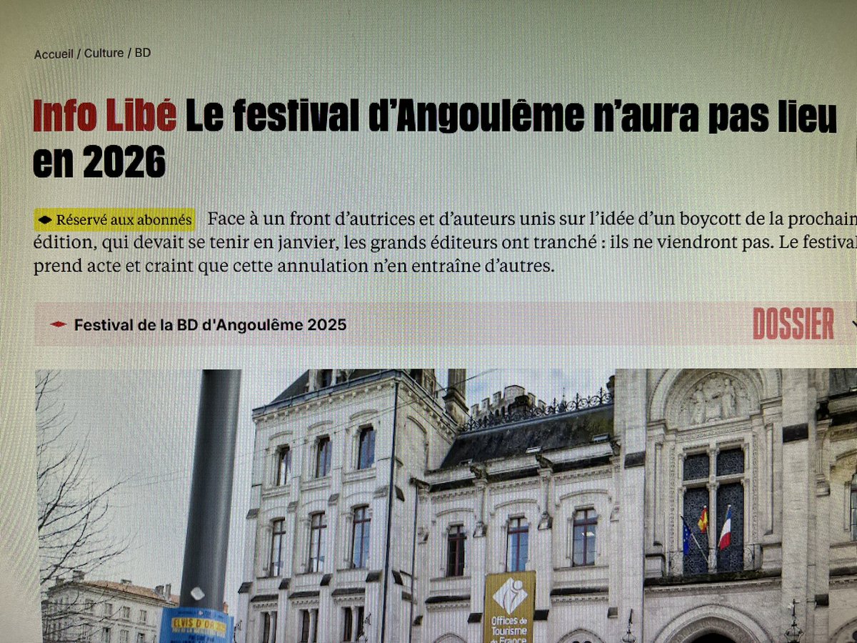 pouceopposable's tweet image. Le « bilan » de #Dati à la #Culture?
Le #Louvre + gd musée du monde volé facilement et en lambeaux, le Pass culture taillé en pièces, le Grand Palais en péril, des festivals fragilisés ou annulés… etc… #Angoulême #BD #9èArt 
#droite #Macron #LR #budget