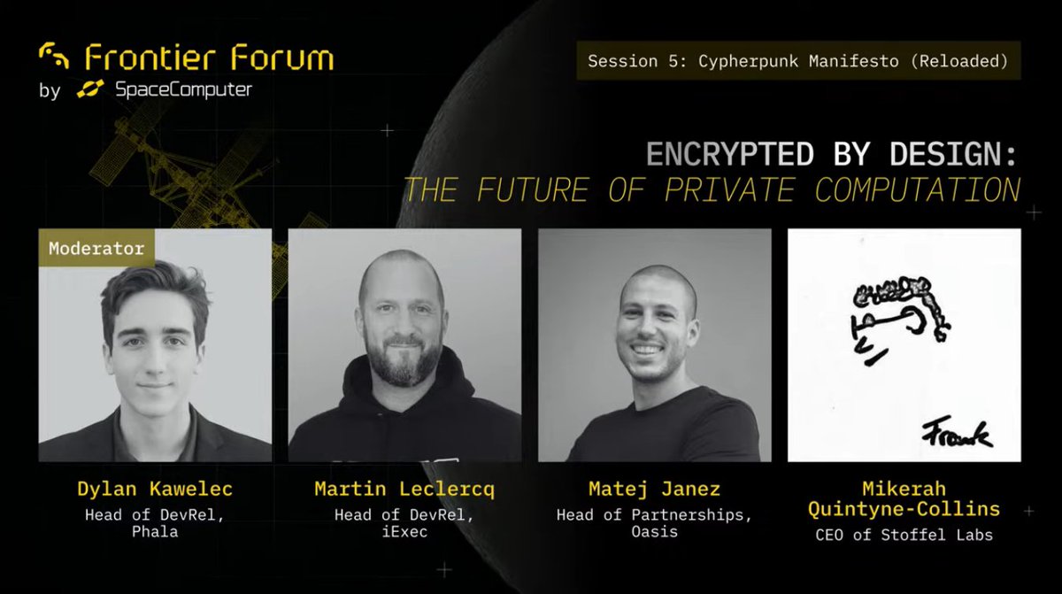 Confidential Compute is now Encrypted By Design!

<a href="/PhalaNetwork/">Phala</a>'s Dylan Kawalec &amp; experts confirmed the huge leap in TEEs: from "confusing" to EASY, enabling entire VMs in a secure enclave (TDX).

Security requires Defense-in-Depth using hybrid PETs (TEE + MPC + ZK). 

📺 3:23:44